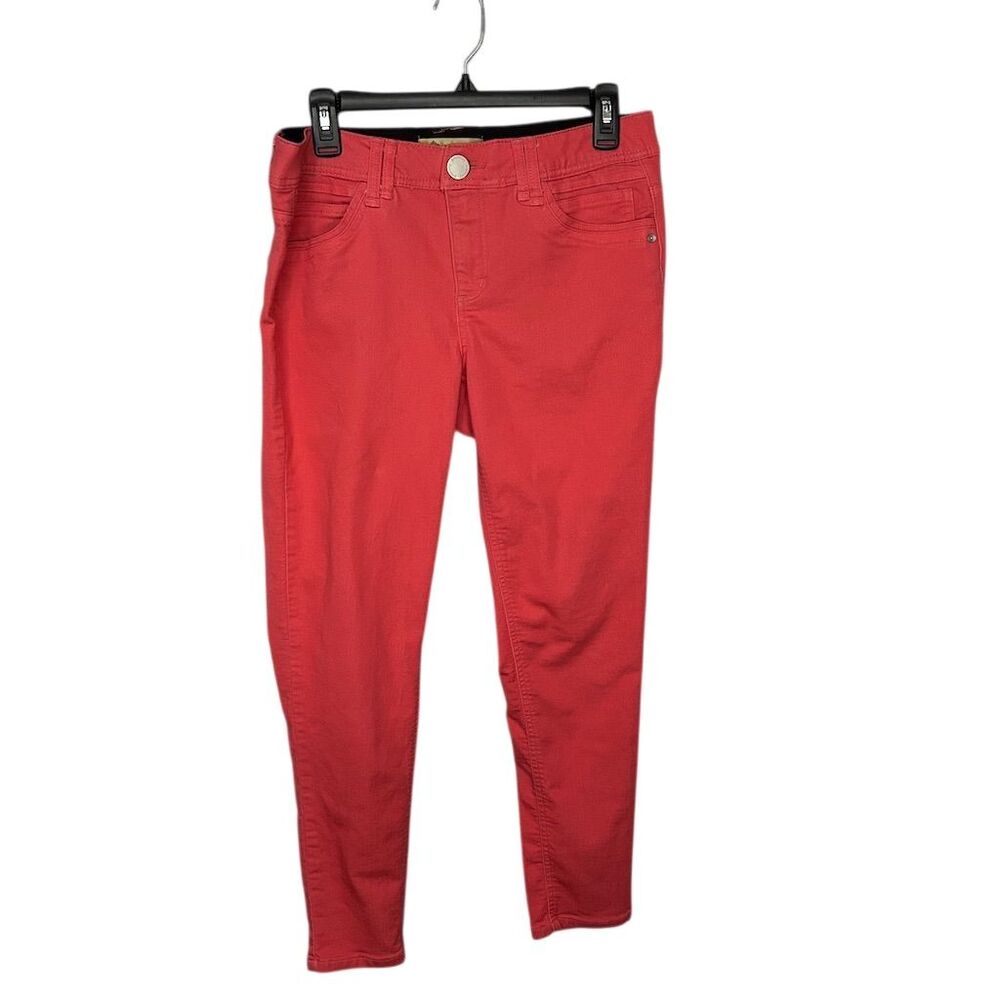 Democracy Ab Technology Skinny Jeans Red Coral Size 10 B1304PEXX